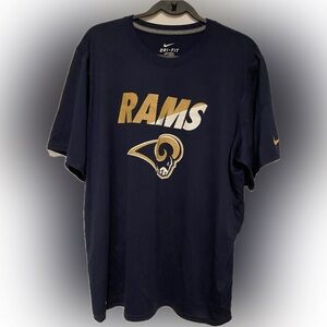 Nike NFL Los Angeles Rams Mens Dri Fit Short Sleeve Shirt